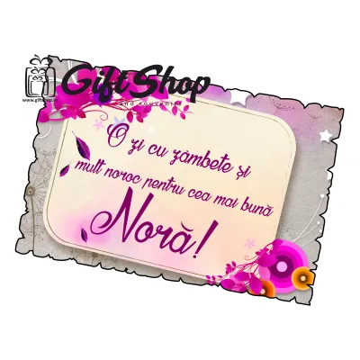 O zi cu zambete pentru cea mai buna nora, magnet frigider  mgs118